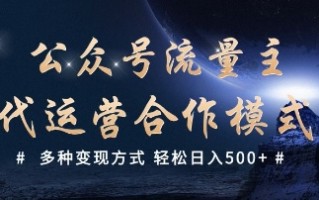 公众号流量主代运营 多种变现方式 轻松日入5张【揭秘】