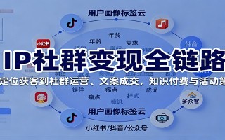 IP社群变现全链路，从定位获客到社群运营、文案成交，知识付费与活动策划