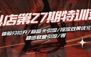 抖音小店·第27期特训营 体验分拉升/商品卡引流/投流效果优化/精选联盟引流/等