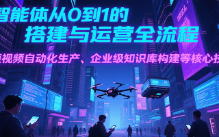 AI智能体从0到1的搭建与运营全流程，短视频自动化生产、企业级知识库构建等核心技能