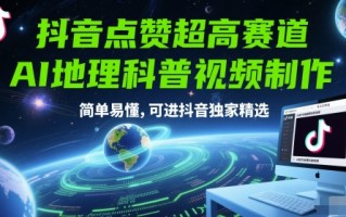 抖音点赞超高赛道，AI地理科普视频制作，简单易懂，可进抖音独家精选