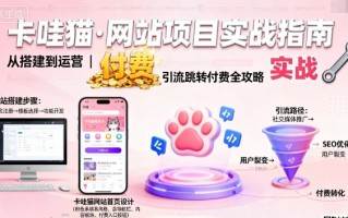 卡哇猫·网站项目，网站搭建与运营以及引流跳转付费