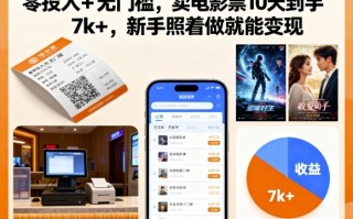 零投入+无门槛，卖电影票10天到手7k+，新手照着做就能变现【揭秘】