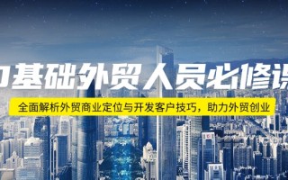 0基础外贸人员必修课：全面解析外贸商业定位与开发客户技巧，助力外贸创业