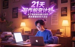 21天写作蜕变计划，从下笔困难到爆文创作，系统掌握变现方法论