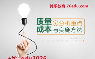 质量成本分析重点与实施方法（2集） mp4高清无水印视频教程网盘免费下载