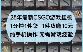 25年最新CSGO游戏挂G，1分钟1件货，1件货挣10元，纯手机操作，无需游戏经验【揭秘】